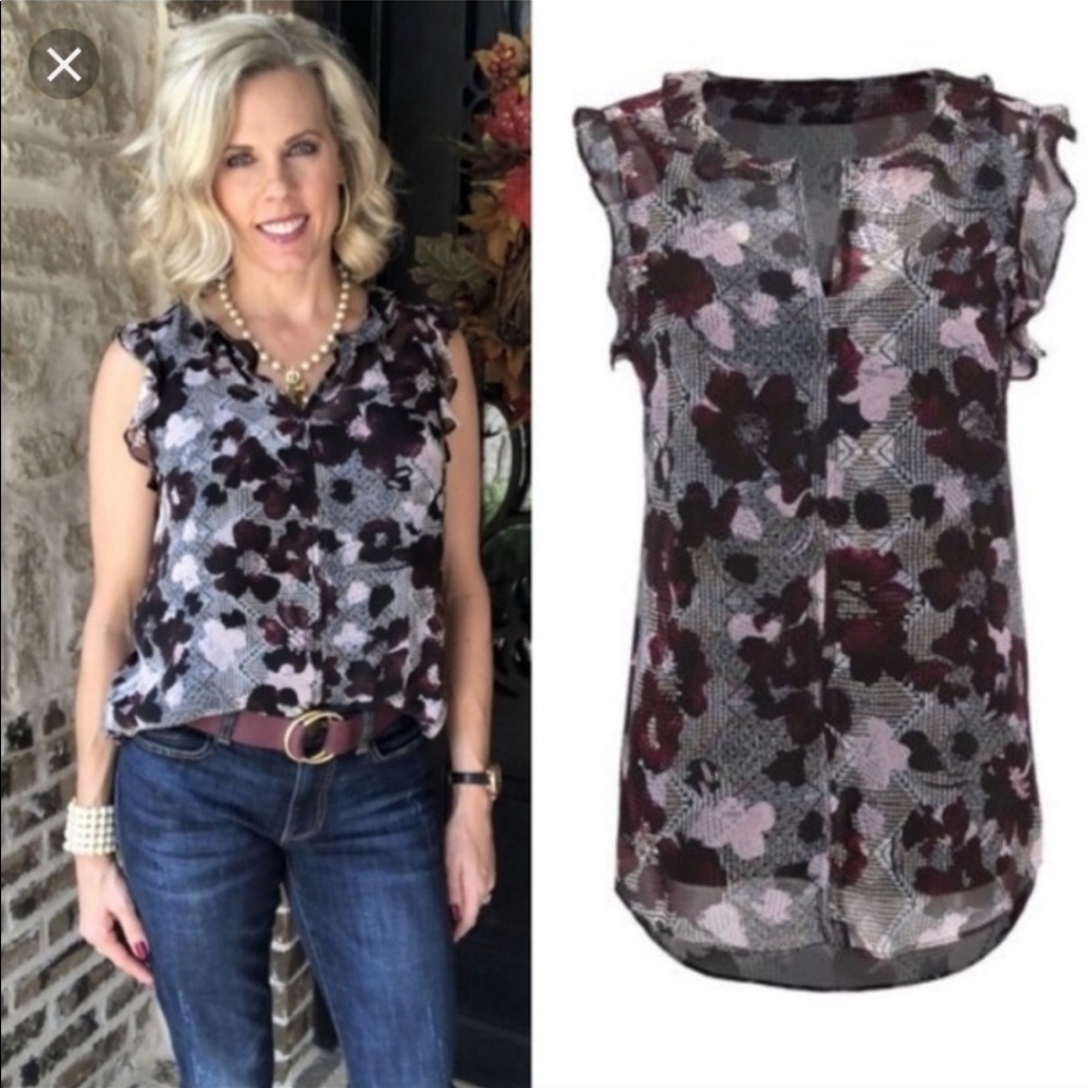 Cabi, Weaver Blouse With Removable Cami, Size S - image 1